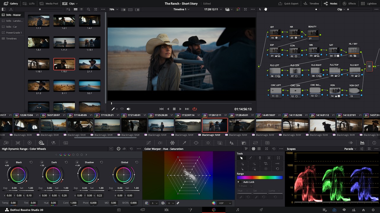 DaVinci Resolve Studio Color Page